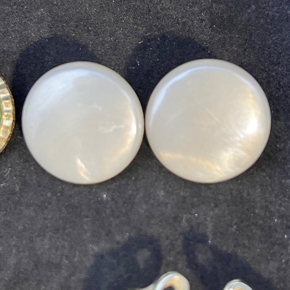 Lot Of 5 Silver Tone Clip On Earrings (3558) - Picture 5 of 8